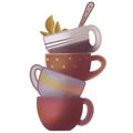 Collection of tea, coffee, clipart